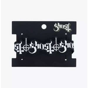 Ghost Logo Cutout Rubber Bracelet Hot Topic Papa Emeritus